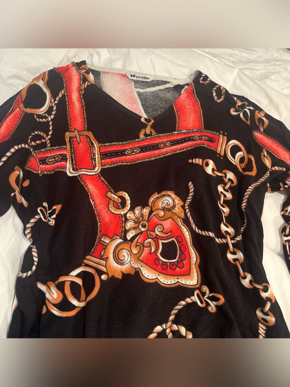 Vintage Sequin Graphic Top | Nygard Collection